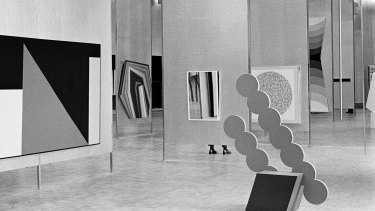 Installation view of The Field, National Gallery of Victoria, 1968.