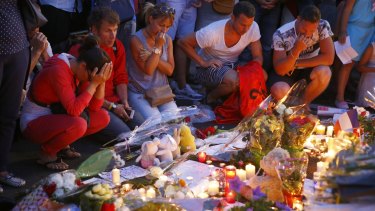 Mourners remember victims of the terror attack in Nice.
