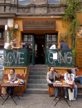 Comfortable cafe: The Bohemian cafe on Kastanienallee in Prenzlauer Berg.