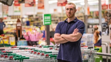 Michael Johnstone has stacked shelves and helped customers at Woolworths in Brunswick, has sounded out colleagues about joining the new union. 