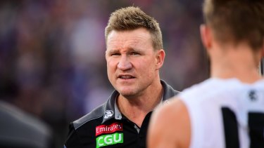 All of a sudden, in this ridiculously even AFL season, Nathan Buckley's coaching future at Collingwood doesn't look so black and white. 
