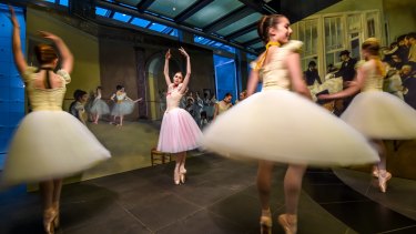 Dancers from the Australian Ballet School at the announcement of the NGV's 2016 Winter Masterpieces exhibition, Degas: A New Vision.