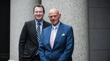 The two pillars of Premier. Former David Jones CEO Mark McInnes, left, and chairman Solomon Lew, the retailing billionaire.
