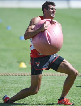 Kennedy at Swans training on Friday.