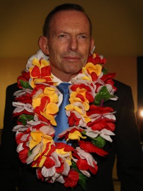 Tony Abbott at the Pacific Islands Forum in September.