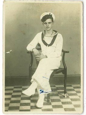 James Bradley in his naval uniform during World War II.