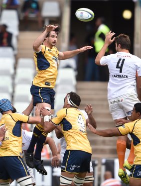 Brumbies lock Sam Carter was sent to the sin bin in the first half for repeated team infringements.