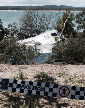 The sinkhole swallowed a caravan and also a car which completely submerged.