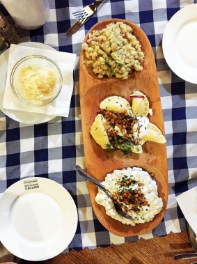 Halusky platter at Flagship.