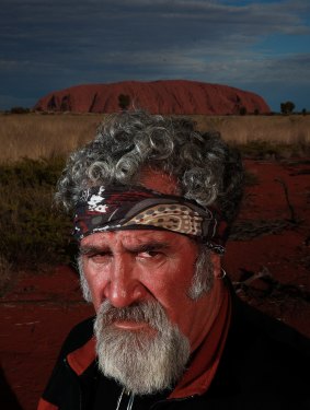 Sam Backo at Uluru.