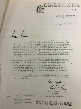 One of the previously classified letters unearthed by Dr Fernandes.
