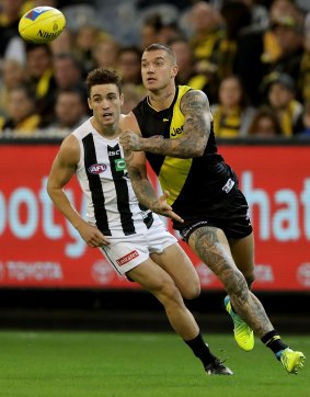 Dustin Martin finds time and space. Buckley lamented his side's lack of pace.
