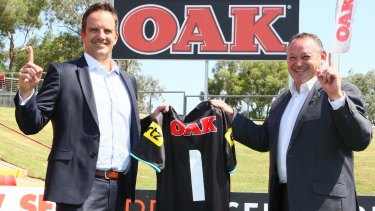 Highly-rated: Justin Pascoe (left) moves from the Panthers to take up the Wests Tigers CEO role.