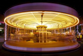 Chad Clark's photograph of Civic's carousel took second place. 