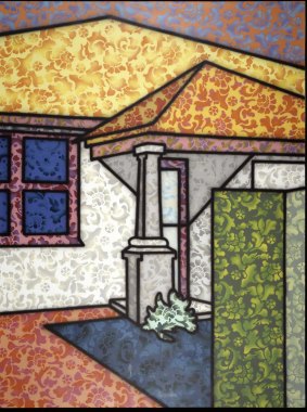 Howard Arkley, <i>Floriated Residence</i> 1994. The Vizard Foundation Art Collection of the 1990s, Melbourne. © The Estate of Howard Arkley. Courtesy Kalli Rolfe Contemporary Art.