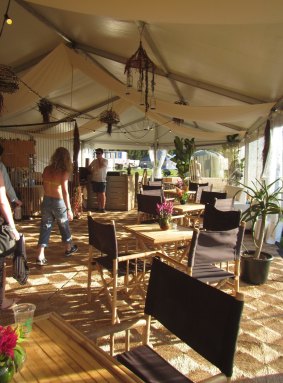 VIP experience: Flash Camps' communal lounge and cafe area.