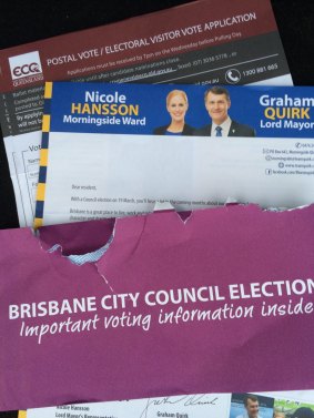 The material has appeared in several council wards.
