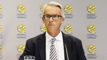 Investigating: FFA boss David Gallop has confirmed they will be looking into a flare lit at the A-League grand final.