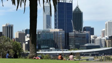 Perth's 'boring' CBD skyline from Kings Park. 