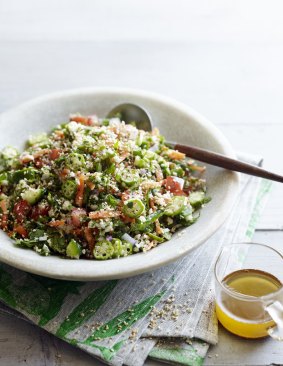 Raw cauliflower and tabouleh by Pete Evans.