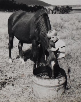 Early days: David Vandyke with a horse in the Hunter Valley in 1970. 