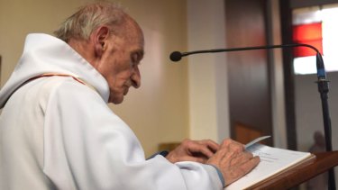 Father Jacques Hamel was killed on Tuesday near Roen, Normandy, when two attackers slit his throat during morning Mass.