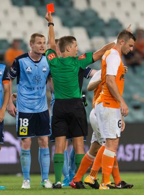 Marched: Avraam Papadopoulos is sent off.