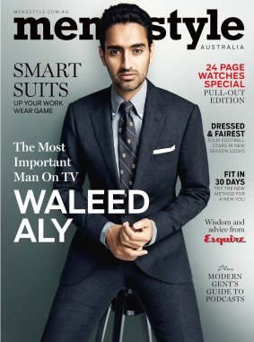 Waleed Aly as he appears on the new cover of Men's Style Australia.