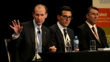 Shayne Elliott (left), chief executive at ANZ Bank, is among those fighting the tax.