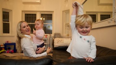 Chantelle Fields with Thea, 1, and Ava, 2: "By the time you pay for the nanny, you barely have any of your salary left. You are working for nothing basically."