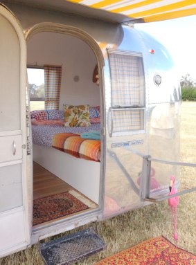 The Happy Glamper Airstreams have been renovated into mobile motel rooms.