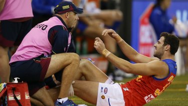 Michael Close required a knee reconstruction after an Etihad Stadium incident last year.