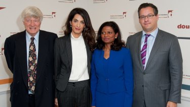 From left: Geoffrey Robertson QC, Amal Clooney, Laila Ali and Jared Genser. 