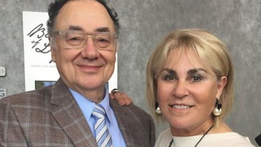 Barry and Honey Sherman pose for a photo in Toronto, Canada, in October.