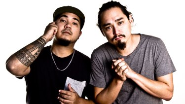 Music producer James Mangohig (left) and rapper Joel Ma star in In Between Two. 