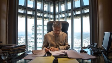 Former Malaysian prime minister Mahathir Mohamad  in his office in Kuala Lumpur last week.