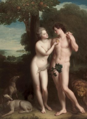 Adam and Eve (Duc D'Orleans and Madame De Parabere) by Jean-Baptiste Santerre, c.1716.