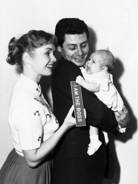  Debbie Reynolds and Eddie Fisher with daughter Carrie Frances born on October 21, 1956.