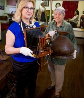 Debbie Sommers (left), a volunteer curator at Port Macquarie Museum, said she was not impressed with the NSW government's proposal to spend up to $1 billion to move the Powerhouse Museum.