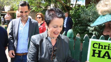 Lord Mayor Clover Moore and member for Sydney Alex Greenwich on the hustings in 2012: Both have spoken out against plans to force city businesses to vote in council elections.