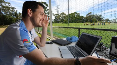 Screen gems: Sydney FC analyst Doug Kors gives the coaches all the information they need to formulate game plans.