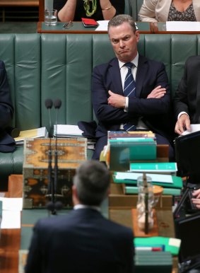 Minister for Industry, Innovation and Science Christopher Pyne in question time on Tuesday.