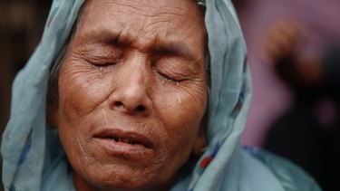 Sufia Begum, a Rohingya who crossed over to Bangladesh from Myanmar's Rakhine state in November.
