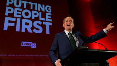 Opposition Leader Bill Shorten addresses the Labor Supporters Network rally at the University of Western Sydney School of Medicine in Campbelltown, NSW.