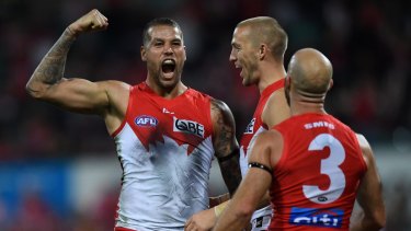 Popular: Lance Franklin kicked 10 goals against Carlton at the SCG on Saturday.