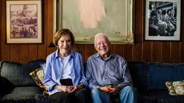 Former US president Jimmy Carter and Rosalynn Carter, at home in Plains, Georgia.