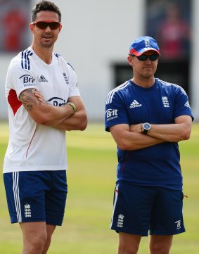 Personal clashes: England's Kevin Pietersen and Andy Flower.