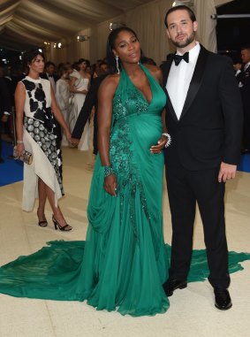 Serena Williams and her partner Alexis Ohanian last May.