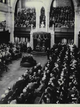 The Canadian parliament opens in Ottawa in 1948. The country was then still part of the British empire.