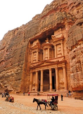 The size of the Treasury at Petra is impressive but it is the detail of the carving that overwhelms.